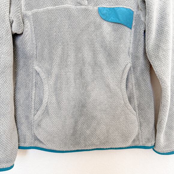 Patagonia Re-Tool Snap-T Fleece Pullover Gray‎ and Teal Womens Size Small - Picture 3 of 5